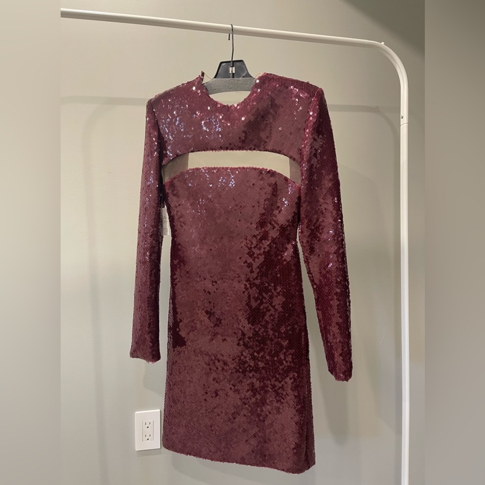 CDGNY - Lilah Sequin and Mesh Mini Dress - Size 10 NWT